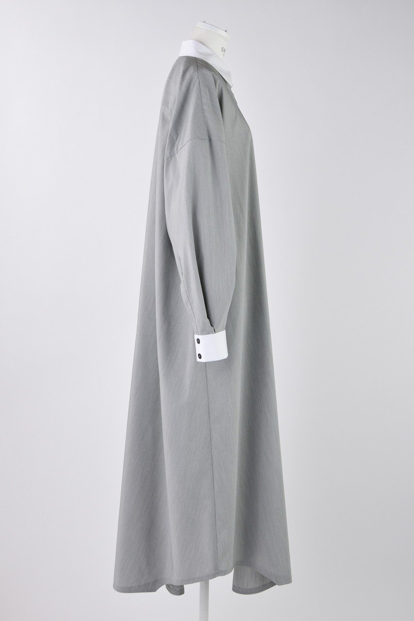 【エンフォルド/ENFOLD】のプレーンストレッチ クレリック SH DRS/シャツドレス 人気、トレンドファッション・服の通販 founy(ファニー) 　ファッション　Fashion　レディースファッション　Fashion for Women　ワンピース　Dresses　フォーマル・パーティードレス・結婚式用ドレス　Elegant & Casual Dresses　チュニック　Tunic Tops & Dresses　カフス　Cuff Design　チュニック　Tunic, Long Top　ドレス　Dress, One-Piece　フレア　Flare, Flared　ロング　Long, Long-Length　ワイド　Wide, Wide Fit　other-4|ID: prp329100004403535 ipo3291000000032873898