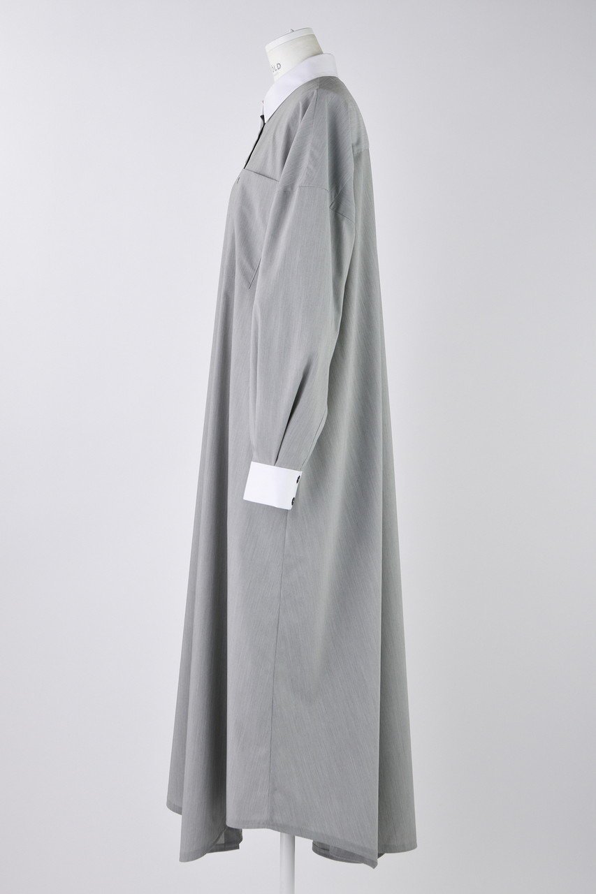 【エンフォルド/ENFOLD】のプレーンストレッチ クレリック SH DRS/シャツドレス 人気、トレンドファッション・服の通販 founy(ファニー) 　ファッション　Fashion　レディースファッション　Fashion for Women　ワンピース　Dresses　フォーマル・パーティードレス・結婚式用ドレス　Elegant & Casual Dresses　チュニック　Tunic Tops & Dresses　カフス　Cuff Design　チュニック　Tunic, Long Top　ドレス　Dress, One-Piece　フレア　Flare, Flared　ロング　Long, Long-Length　ワイド　Wide, Wide Fit　other-2|ID: prp329100004403535 ipo3291000000035746644