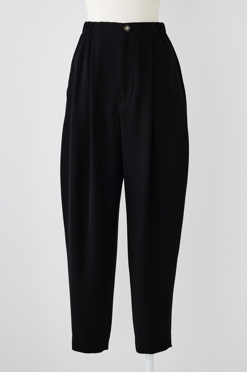 【エンフォルド/ENFOLD】のPEツイル キャロットPT/パンツ インテリア・キッズ・メンズ・レディースファッション・服の通販 founy(ファニー) 　ファッション　Fashion　レディースファッション　Fashion for Women　パンツ　Pants & Trousers　ギャザー　Gathered, Ruffled　ツイル　Twist, Twisted Detail　定番　Standard, Basic Item　ブラック|ID: prp329100004403537 ipo3291000000036504410
