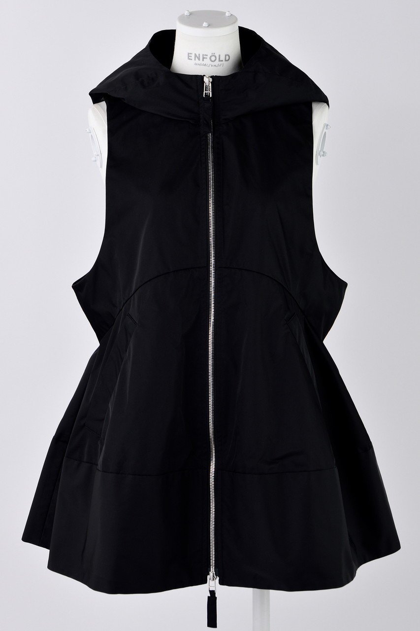 【エンフォルド/ENFOLD】のDICROS SOLO Twill フードベスト インテリア・キッズ・メンズ・レディースファッション・服の通販 founy(ファニー) 　ファッション　Fashion　レディースファッション　Fashion for Women　アウター　Coat / Outerwear Collection　レディースジャケット・軽アウター　Jackets　おすすめ　Recommended / Our Picks　ジャケット　Jacket, Outerwear　セットアップ　Set-Up, Coordinated Outfit　フレア　Flare, Flared　ベスト　Vest, Waistcoat　ブラック|ID: prp329100004403542 ipo3291000000035654080