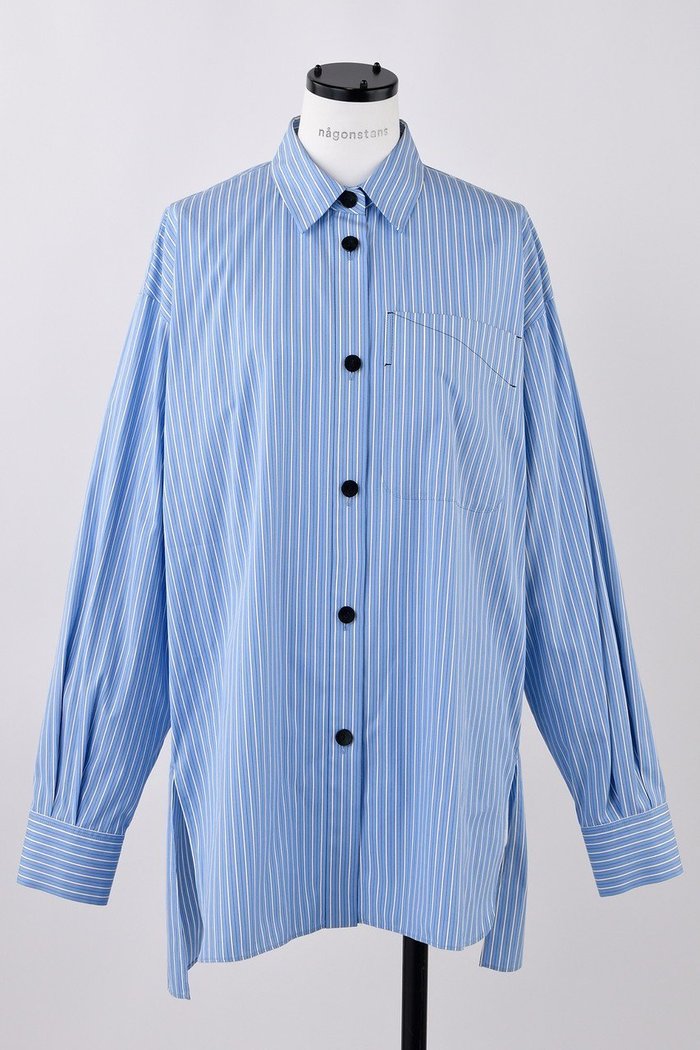 【ナゴンスタンス/nagonstans】のCombi Stripe バイカラーフレアSH/シャツ インテリア・キッズ・メンズ・レディースファッション・服の通販 founy(ファニー) https://founy.com/ ファッション Fashion レディースファッション WOMEN トップス・カットソー Tops/Tshirt シャツ/ブラウス Shirts/Blouses シンプル Simple スリーブ Sleeve ポケット Pocket ロング Long |ID: prp329100004403559 ipo3291000000030764671