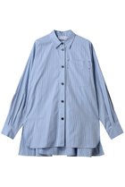 【ナゴンスタンス/nagonstans】のCombi Stripe バイカラーフレアSH/シャツ 人気、トレンドファッション・服の通販 founy(ファニー) ファッション Fashion レディースファッション Fashion for Women トップス・カットソー Cut & Sew Tops シャツ・ブラウス・オフィスカジュアル Elegant Blouses & Button-Ups シンプル Simple, Minimal スリーブ Sleeve, Long Sleeve / Short Sleeve ポケット Pocket, Pocket Detail ロング Long, Long-Length thumbnail Water|ID: prp329100004403559 ipo3291000000036071311