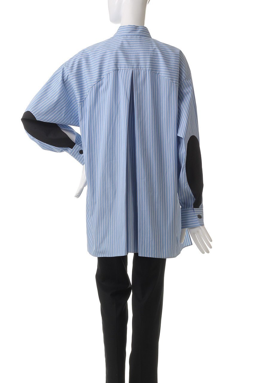 【ナゴンスタンス/nagonstans】のCombi Stripe バイカラーフレアSH/シャツ 人気、トレンドファッション・服の通販 founy(ファニー) 　ファッション　Fashion　レディースファッション　Fashion for Women　トップス・カットソー　Cut & Sew Tops　シャツ・ブラウス・オフィスカジュアル　Elegant Blouses & Button-Ups　シンプル　Simple, Minimal　スリーブ　Sleeve, Long Sleeve / Short Sleeve　ポケット　Pocket, Pocket Detail　ロング　Long, Long-Length　other-4|ID: prp329100004403559 ipo3291000000036071316