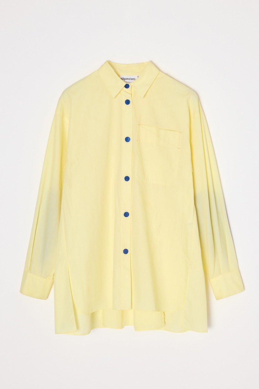 【ナゴンスタンス/nagonstans】のT/Cブロード バイカラーフレアSH/シャツ 人気、トレンドファッション・服の通販 founy(ファニー) 　ファッション　Fashion　レディースファッション　Fashion for Women　トップス・カットソー　Cut & Sew Tops　シャツ・ブラウス・オフィスカジュアル　Elegant Blouses & Button-Ups　シンプル　Simple, Minimal　スリーブ　Sleeve, Long Sleeve / Short Sleeve　ブロード　Broadcloth, Fine Cotton　ポケット　Pocket, Pocket Detail　ロング　Long, Long-Length　other-5|ID: prp329100004403560 ipo3291000000035822737