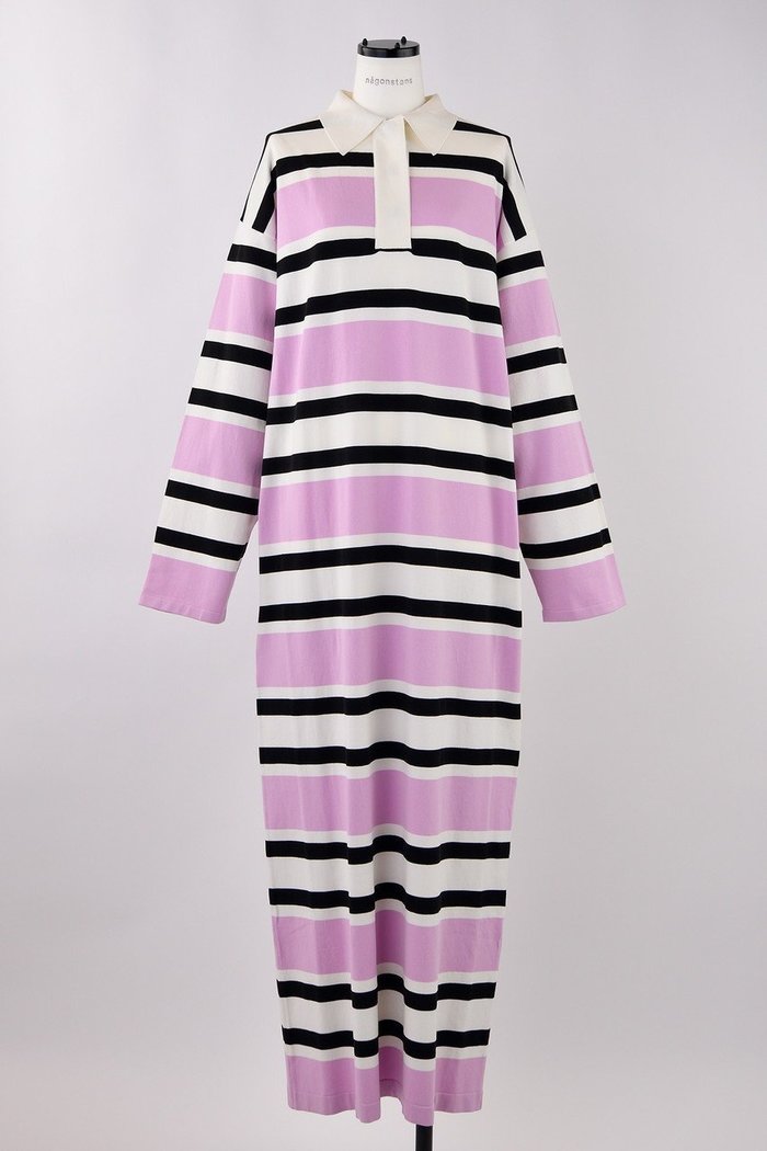 【ナゴンスタンス/nagonstans】のニットポロドレス インテリア・キッズ・メンズ・レディースファッション・服の通販 founy(ファニー) https://founy.com/ ファッション Fashion レディースファッション Fashion for Women ワンピース Dresses フォーマル・パーティードレス・結婚式用ドレス Elegant & Casual Dresses チュニック Tunic Tops & Dresses チュニック Tunic, Long Top ボーダー Border, Stripe ポロシャツ Polo Shirt, Collared Tee リラックス Relax, Relaxed Fit ロング Long, Long-Length 春 Spring 秋 Autumn |ID: prp329100004403565 ipo3291000000035737246