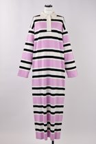 【ナゴンスタンス/nagonstans】のニットポロドレス 人気、トレンドファッション・服の通販 founy(ファニー) ファッション Fashion レディースファッション Fashion for Women ワンピース Dresses フォーマル・パーティードレス・結婚式用ドレス Elegant & Casual Dresses チュニック Tunic Tops & Dresses チュニック Tunic, Long Top ボーダー Border, Stripe ポロシャツ Polo Shirt, Collared Tee リラックス Relax, Relaxed Fit ロング Long, Long-Length 春 Spring 秋 Autumn thumbnail Peach|ID: prp329100004403565 ipo3291000000035737247