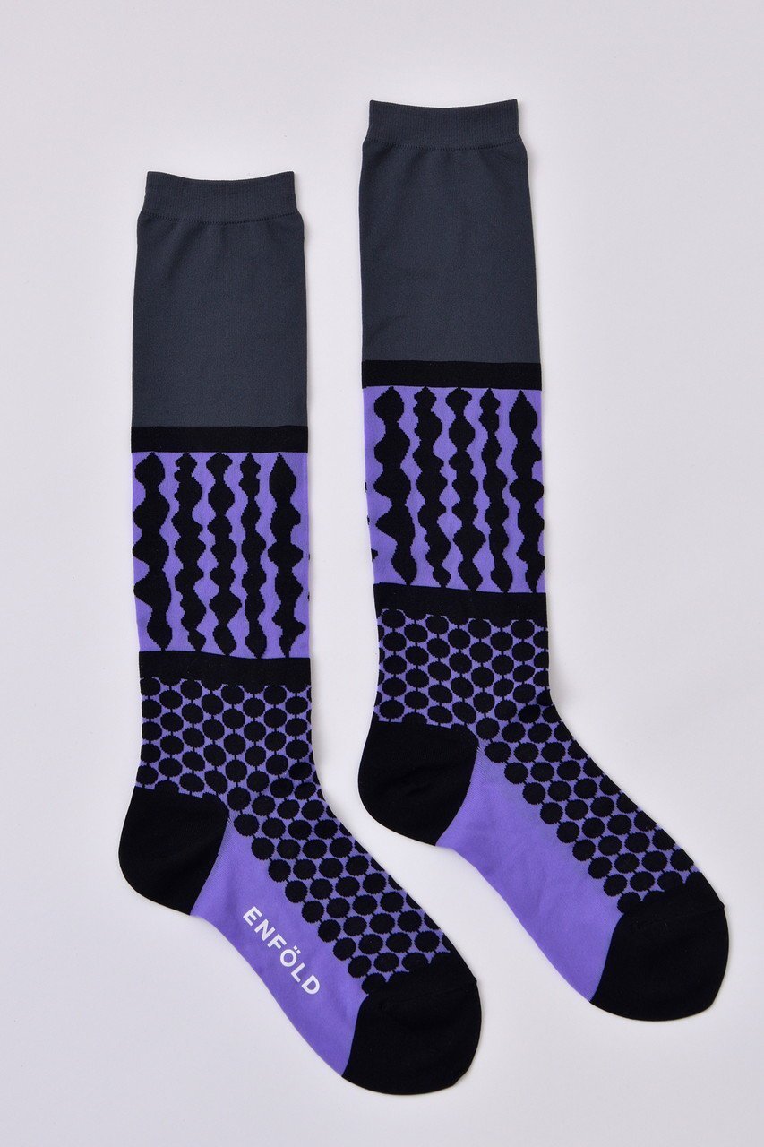 【エンフォルド/ENFOLD】のSea moss Socks/ソックス インテリア・キッズ・メンズ・レディースファッション・服の通販 founy(ファニー) 　ファッション　Fashion　レディースファッション　Fashion for Women　ソックス&靴下　Socks & Hosiery　レッグウェア・ストッキング　Legwear & Hosiery　おすすめ　Recommended / Our Picks　ショート　Short, Short Length　スリット　Slit, Slit Detail　ソックス　Socks, Hosiery　ボトム　Bottoms, Lower Wear　パープル|ID: prp329100004403566 ipo3291000000032814837