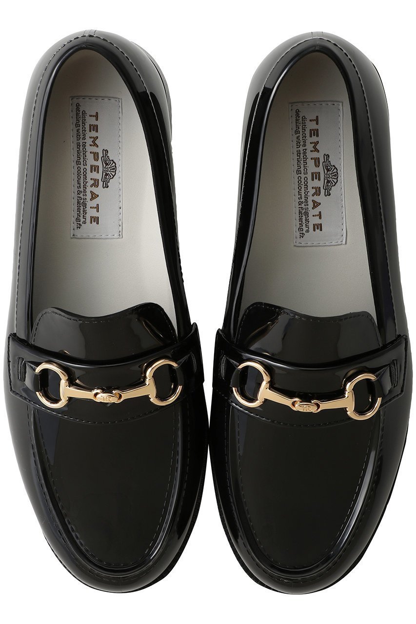 【テンパレイト/TEMPERATE】のJAMES ビットローファー(レイン対応) インテリア・キッズ・メンズ・レディースファッション・服の通販 founy(ファニー) 　ファッション　Fashion　レディースファッション　Fashion for Women　インソール　Shoe Insole　エナメル　Patent Leather　シューズ　Shoes, Footwear　トレンド　Trend, Trending Now　ラバー　Rubber, Rubber Sole　リュクス　Luxury, Elegant, High-End, Chic　ループ　Loop, Loop Knit　レイン　Rain, Rainproof　ブラック|ID: prp329100004406006 ipo3291000000035558669