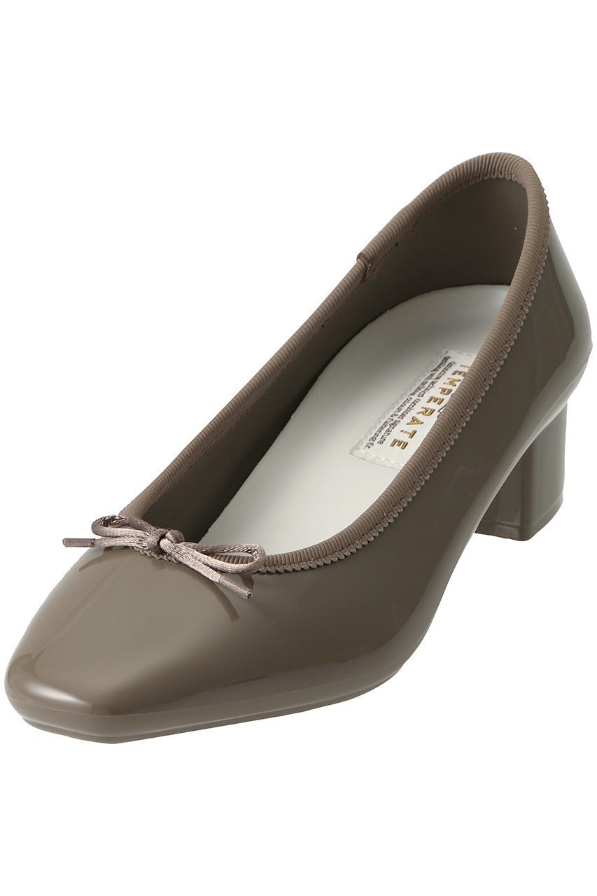 【テンパレイト/TEMPERATE】のMONA 35mmヒール バレエシューズ(レイン対応) インテリア・キッズ・メンズ・レディースファッション・服の通販 founy(ファニー) 　ファッション　Fashion　レディースファッション　Fashion for Women　おすすめ　Recommended / Our Picks　インソール　Shoe Insole　シューズ　Shoes, Footwear　スクエア　Square, Square Shape　センター　Center, Center Line　バレエ　Ballet, Ballet Style　フォルム　Silhouette, Form　プレーン　Plain, Simple　ラバー　Rubber, Rubber Sole　レイン　Rain, Rainproof　定番　Standard, Basic Item　グレー|ID: prp329100004406012 ipo3291000000032860040