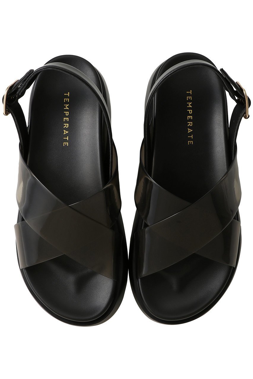 【テンパレイト/TEMPERATE】のSAMUEL クロスベルトサンダル(レイン対応) インテリア・キッズ・メンズ・レディースファッション・服の通販 founy(ファニー) 　ファッション　Fashion　レディースファッション　Fashion for Women　ベルト&ウエストマーク　Belts & Waist Accessories　2026年　2026　シューズ　Shoes, Footwear　トレンド　Trend, Trending Now　ラバー　Rubber, Rubber Sole　ループ　Loop, Loop Knit　レイン　Rain, Rainproof　夏　Summer　春　Spring　S/S・春夏　SS, Spring/Summer, Warm Season　ブラック|ID: prp329100004406024 ipo3291000000035999587