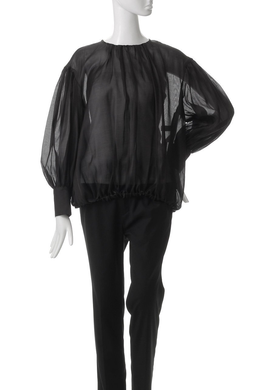 【エステータ/esteta】のシルクコットンオーガンジー ブラウス 人気、トレンドファッション・服の通販 founy(ファニー) 　ファッション　Fashion　レディースファッション　Fashion for Women　トップス・カットソー　Cut & Sew Tops　シャツ・ブラウス・オフィスカジュアル　Elegant Blouses & Button-Ups　エレガント 上品　Elegant　ギャザー　Gathered, Ruffled　シアー　Sheer, See-Through　シンプル　Simple, Minimal　スリーブ　Sleeve, Long Sleeve / Short Sleeve　フォーマル　Formal, Dressy　ロング　Long, Long-Length　再入荷　Restock / Back in Stock　other-2|ID: prp329100004406031 ipo3291000000035062779