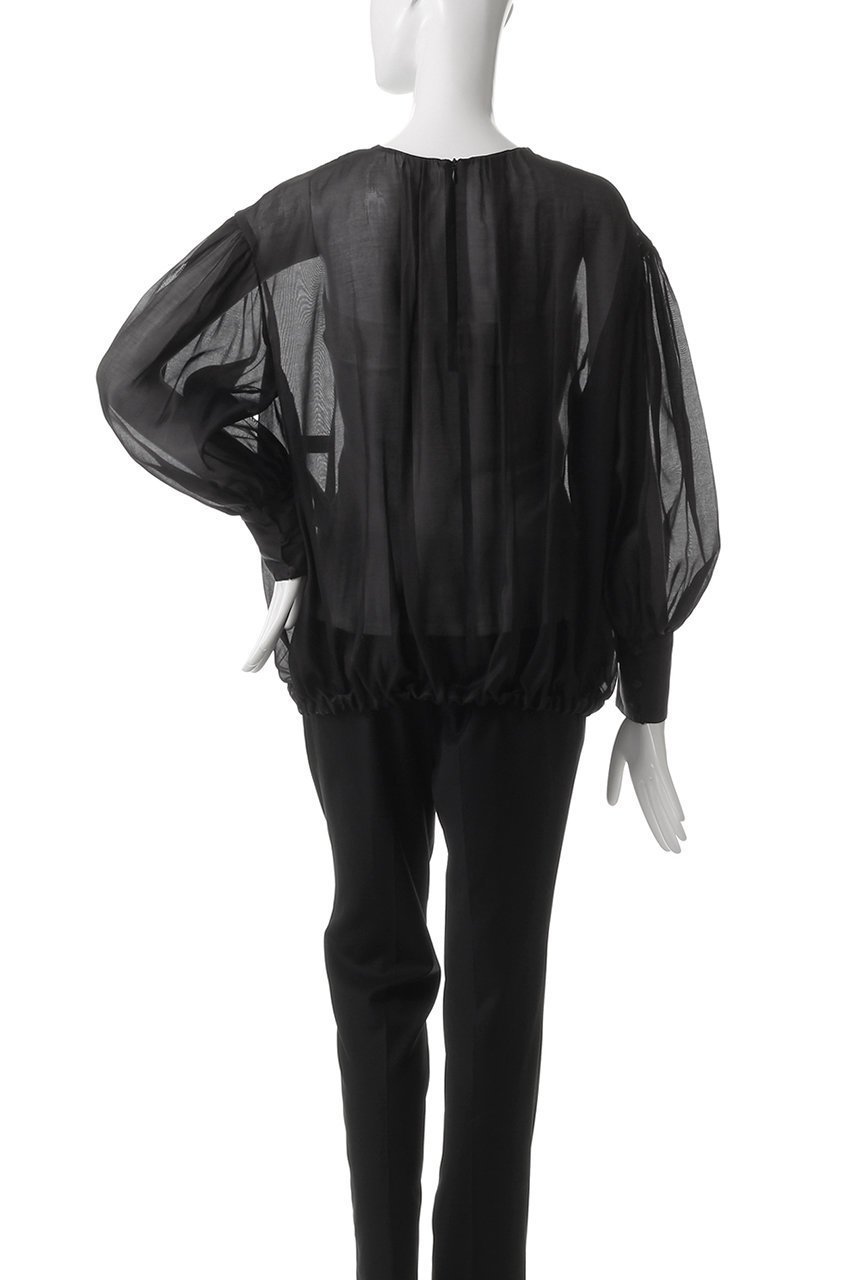 【エステータ/esteta】のシルクコットンオーガンジー ブラウス 人気、トレンドファッション・服の通販 founy(ファニー) 　ファッション　Fashion　レディースファッション　Fashion for Women　トップス・カットソー　Cut & Sew Tops　シャツ・ブラウス・オフィスカジュアル　Elegant Blouses & Button-Ups　エレガント 上品　Elegant　ギャザー　Gathered, Ruffled　シアー　Sheer, See-Through　シンプル　Simple, Minimal　スリーブ　Sleeve, Long Sleeve / Short Sleeve　フォーマル　Formal, Dressy　ロング　Long, Long-Length　再入荷　Restock / Back in Stock　other-4|ID: prp329100004406031 ipo3291000000035062782