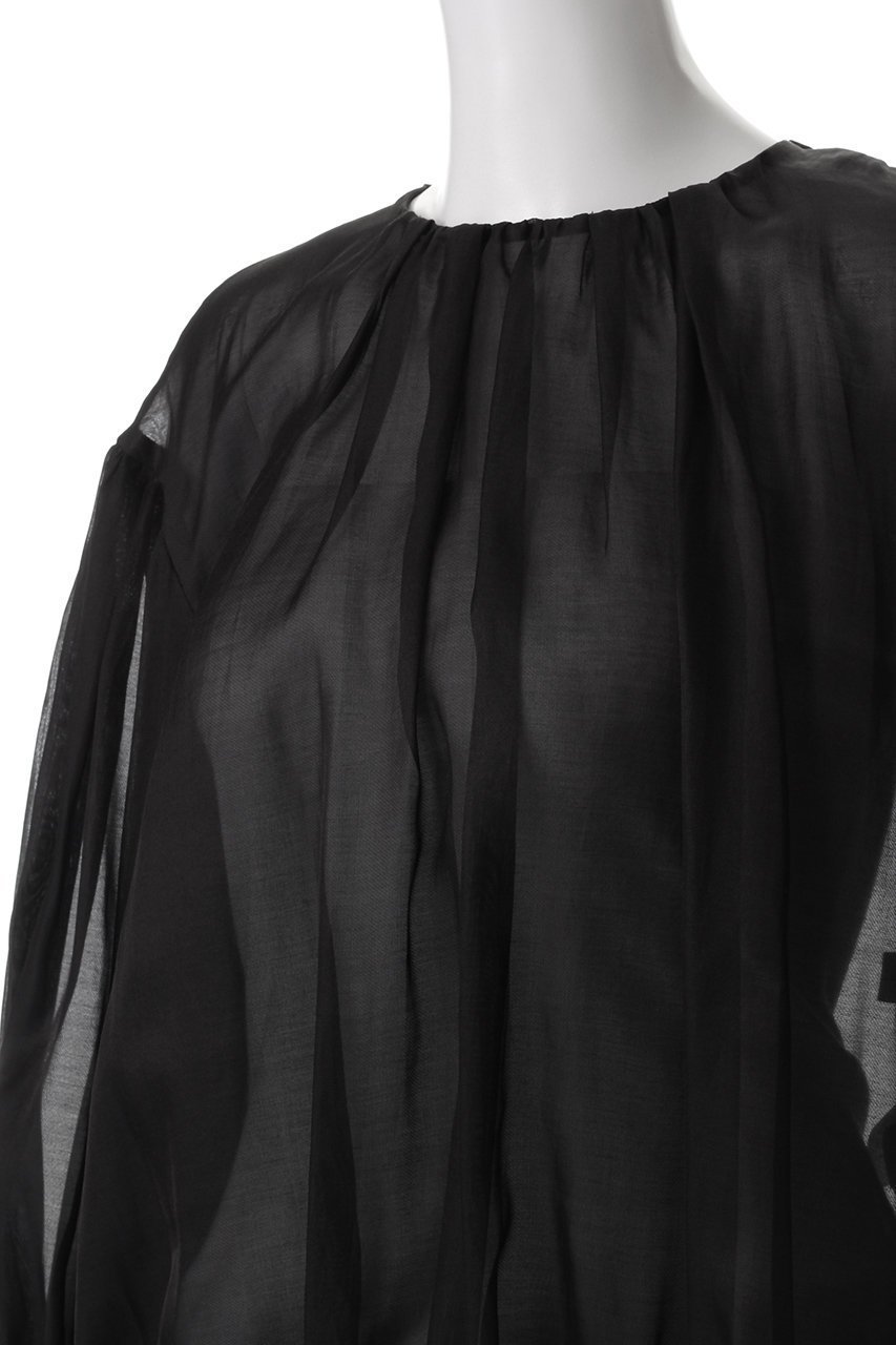 【エステータ/esteta】のシルクコットンオーガンジー ブラウス 人気、トレンドファッション・服の通販 founy(ファニー) 　ファッション　Fashion　レディースファッション　Fashion for Women　トップス・カットソー　Cut & Sew Tops　シャツ・ブラウス・オフィスカジュアル　Elegant Blouses & Button-Ups　エレガント 上品　Elegant　ギャザー　Gathered, Ruffled　シアー　Sheer, See-Through　シンプル　Simple, Minimal　スリーブ　Sleeve, Long Sleeve / Short Sleeve　フォーマル　Formal, Dressy　ロング　Long, Long-Length　再入荷　Restock / Back in Stock　other-5|ID: prp329100004406031 ipo3291000000035062783