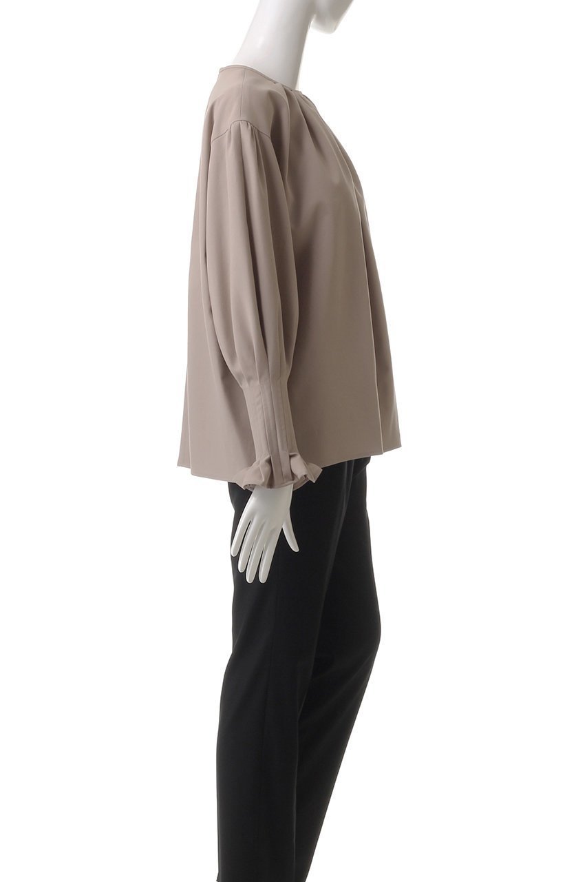 【エステータ/esteta】のコットンダブルクロス 長袖ブラウス 人気、トレンドファッション・服の通販 founy(ファニー) 　ファッション　Fashion　レディースファッション　Fashion for Women　トップス・カットソー　Cut & Sew Tops　シャツ・ブラウス・オフィスカジュアル　Elegant Blouses & Button-Ups　エレガント 上品　Elegant　ギャザー　Gathered, Ruffled　シンプル　Simple, Minimal　スラックス　Slacks, Dress Pants　スリーブ　Sleeve, Long Sleeve / Short Sleeve　フリル　Frill, Ruffle　ロング　Long, Long-Length　再入荷　Restock / Back in Stock　長袖　Long Sleeve, Full Sleeve　other-3|ID: prp329100004406032 ipo3291000000035062796