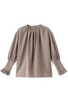 【エステータ/esteta】のコットンダブルクロス 長袖ブラウス トップベージュ|ID: prp329100004406032 ipo3291000000036140502