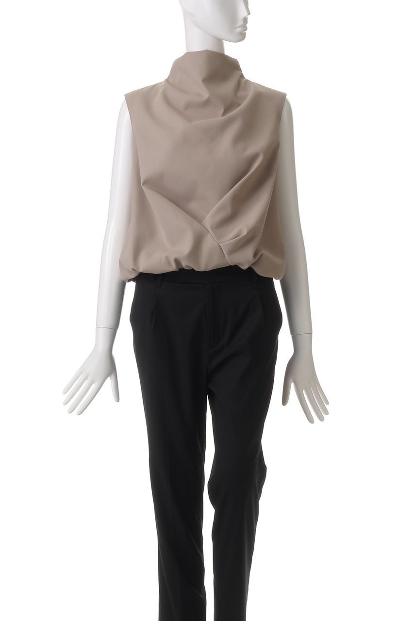 【エステータ/esteta】のコットンダブルクロス ノースリーブブラウス 人気、トレンドファッション・服の通販 founy(ファニー) 　ファッション　Fashion　レディースファッション　Fashion for Women　トップス・カットソー　Cut & Sew Tops　キャミソール&ノースリーブ　Camisoles & Sleeveless Tops　シャツ・ブラウス・オフィスカジュアル　Elegant Blouses & Button-Ups　エレガント 上品　Elegant　ドレープ　Drape, Draping Fabric　ノースリーブ　Sleeveless, No-Sleeve　フロント　Front, Front Design　other-2|ID: prp329100004406033 ipo3291000000032860574