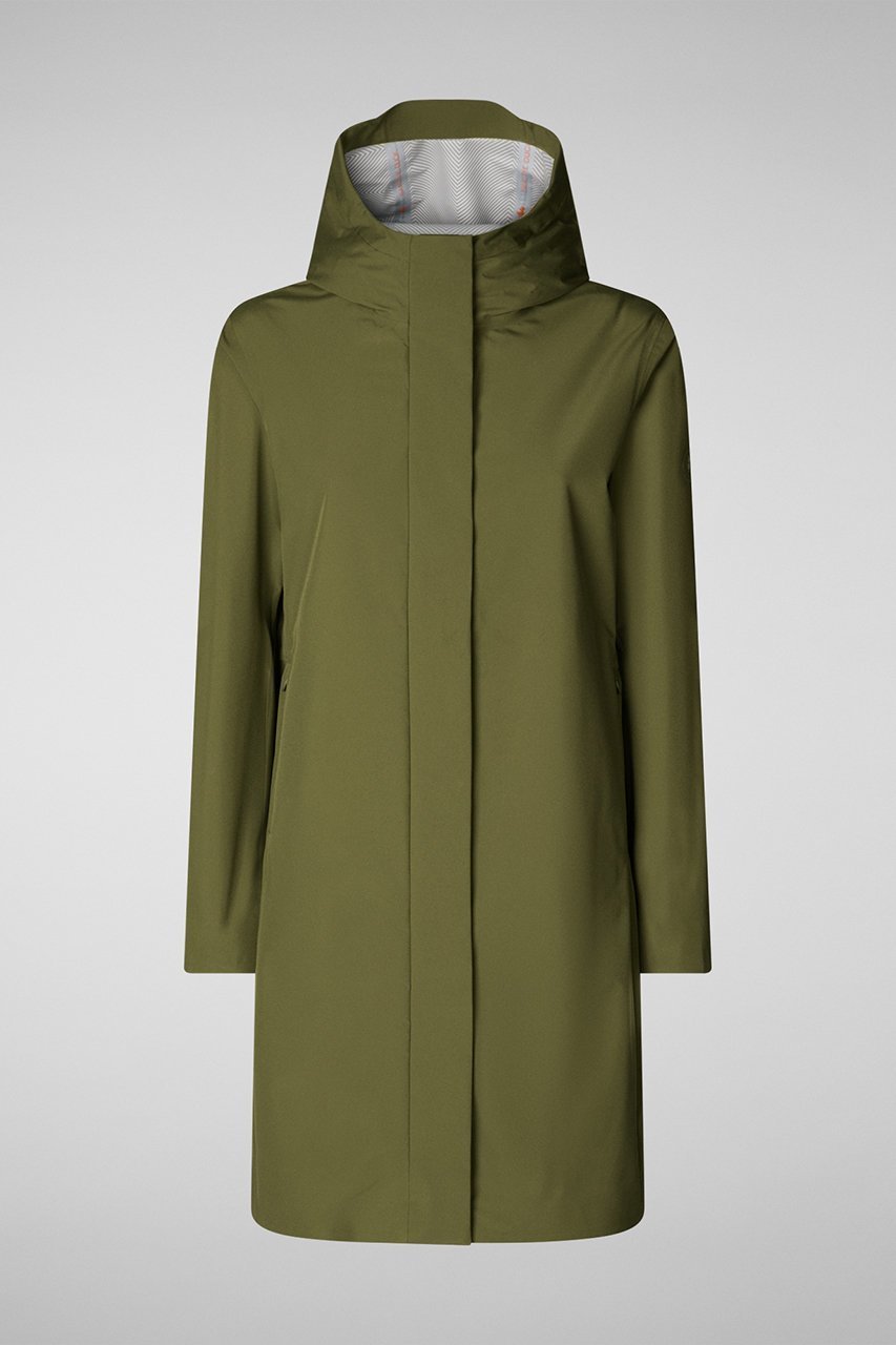 【セーブ ザ ダック/SAVE THE DUCK】のMAYA D40059W DARK20 リサイクルポリエステル ミドルジャケット インテリア・キッズ・メンズ・レディースファッション・服の通販 founy(ファニー) 　ファッション　Fashion　レディースファッション　Fashion for Women　アウター　Coat / Outerwear Collection　レディースジャケット・軽アウター　Jackets　ブルゾンジャケット・スポーティアウター　Blouson Jackets　ジャケット　Jacket, Outerwear　ドローコード　Drawcord, Drawstring Cord　ブルゾン　Blouson, Bomber Jacket　ミドル　Middle Length, Mid Height　ラウンド　Round, Round Neck　ダスティオリーブ|ID: prp329100004406034 ipo3291000000035369229