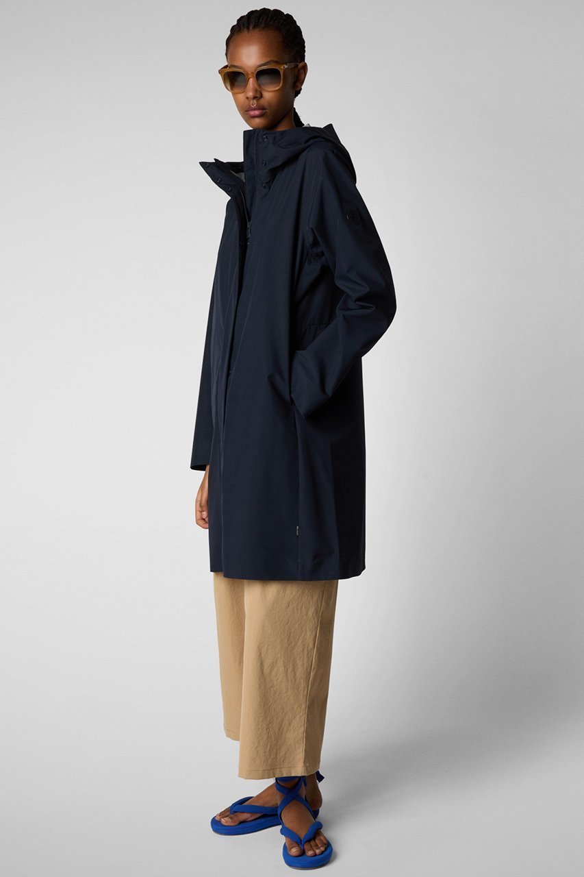 【セーブ ザ ダック/SAVE THE DUCK】のMAYA D40059W DARK20 リサイクルポリエステル ミドルジャケット 人気、トレンドファッション・服の通販 founy(ファニー) 　ファッション　Fashion　レディースファッション　Fashion for Women　アウター　Coat / Outerwear Collection　レディースジャケット・軽アウター　Jackets　ブルゾンジャケット・スポーティアウター　Blouson Jackets　ジャケット　Jacket, Outerwear　ドローコード　Drawcord, Drawstring Cord　ブルゾン　Blouson, Bomber Jacket　ミドル　Middle Length, Mid Height　ラウンド　Round, Round Neck　other-4|ID: prp329100004406034 ipo3291000000036405209