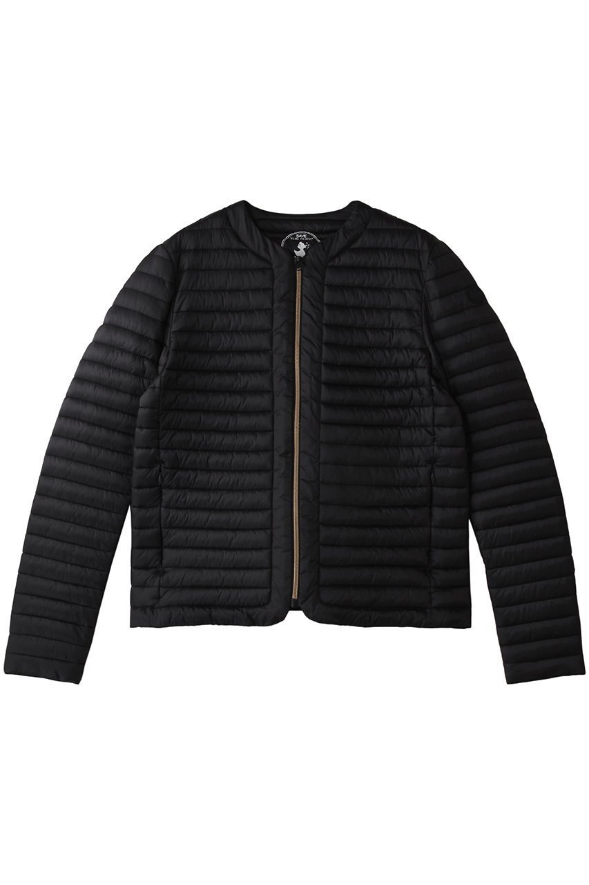 【セーブ ザ ダック/SAVE THE DUCK】のCARINA D30614W IRIS20 ノーカラー キルティングジャケット 人気、トレンドファッション・服の通販 founy(ファニー) 　ファッション　Fashion　レディースファッション　Fashion for Women　アウター　Coat / Outerwear Collection　レディースジャケット・軽アウター　Jackets　おすすめ　Recommended / Our Picks　エレガント 上品　Elegant　キルティング　Quilted, Quilting　ジャケット　Jacket, Outerwear　ストレート　Straight, Straight Cut　デニム　Denim, Jeans Material　フィット　Fit, Slim Fit　フェミニン　Feminine, Girly　フロント　Front, Front Design　ポケット　Pocket, Pocket Detail　モダン　Modern, Contemporary　ラウンド　Round, Round Neck　軽量　Lightweight, Ultra Light　 other-1|ID: prp329100004406036 ipo3291000000032962054
