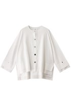 【ランバン オン ブルー/LANVIN en Bleu】のシャツトリムニットコンビカーディガン 人気、トレンドファッション・服の通販 founy(ファニー) ファッション Fashion レディースファッション Fashion for Women トップス・カットソー Cut & Sew Tops ニット Knit Tops & Sweaters カーディガン・羽織り Layered Style Cardigans シャツ・ブラウス・オフィスカジュアル Elegant Blouses & Button-Ups カーディガン Cardigan, Knitwear コンパクト Compact, Small Size コンビ Combo, Combination Style スリット Slit, Slit Detail バランス Balance, Style Balance ロング Long, Long-Length thumbnail オフホワイト|ID: prp329100004406045 ipo3291000000032943809