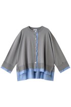 【ランバン オン ブルー/LANVIN en Bleu】のシャツトリムニットコンビカーディガン 人気、トレンドファッション・服の通販 founy(ファニー) ファッション Fashion レディースファッション Fashion for Women トップス・カットソー Cut & Sew Tops ニット Knit Tops & Sweaters カーディガン・羽織り Layered Style Cardigans シャツ・ブラウス・オフィスカジュアル Elegant Blouses & Button-Ups カーディガン Cardigan, Knitwear コンパクト Compact, Small Size コンビ Combo, Combination Style スリット Slit, Slit Detail バランス Balance, Style Balance ロング Long, Long-Length thumbnail グレー|ID: prp329100004406045 ipo3291000000032943814