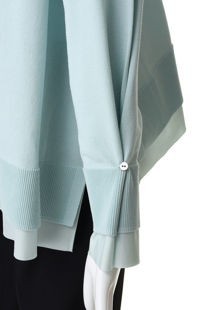 【ランバン オン ブルー/LANVIN en Bleu】のシャツトリムニットコンビカーディガン 人気、トレンドファッション・服の通販 founy(ファニー) 　ファッション　Fashion　レディースファッション　Fashion for Women　トップス・カットソー　Cut & Sew Tops　ニット　Knit Tops & Sweaters　カーディガン・羽織り　Layered Style Cardigans　シャツ・ブラウス・オフィスカジュアル　Elegant Blouses & Button-Ups　2026年　2026　カーディガン　Cardigan, Knitwear　コンビ　Combo, Combination Style　スリーブ　Sleeve, Long Sleeve / Short Sleeve　ワイド　Wide, Wide Fit　夏　Summer　春　Spring　S/S・春夏　SS, Spring/Summer, Warm Season　other-6|ID: prp329100004406045 ipo3291000000036144929