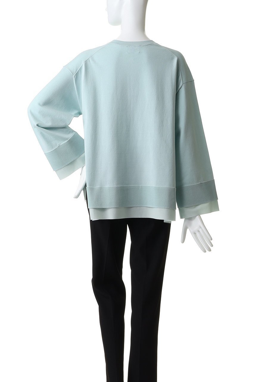 【ランバン オン ブルー/LANVIN en Bleu】のシャツトリムニットコンビカーディガン 人気、トレンドファッション・服の通販 founy(ファニー) 　ファッション　Fashion　レディースファッション　Fashion for Women　トップス・カットソー　Cut & Sew Tops　ニット　Knit Tops & Sweaters　カーディガン・羽織り　Layered Style Cardigans　シャツ・ブラウス・オフィスカジュアル　Elegant Blouses & Button-Ups　カーディガン　Cardigan, Knitwear　コンビ　Combo, Combination Style　スリーブ　Sleeve, Long Sleeve / Short Sleeve　ワイド　Wide, Wide Fit　other-4|ID: prp329100004406045 ipo3291000000036220564