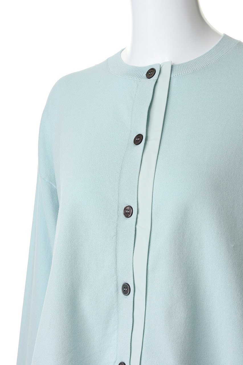 【ランバン オン ブルー/LANVIN en Bleu】のシャツトリムニットコンビカーディガン 人気、トレンドファッション・服の通販 founy(ファニー) 　ファッション　Fashion　レディースファッション　Fashion for Women　トップス・カットソー　Cut & Sew Tops　ニット　Knit Tops & Sweaters　カーディガン・羽織り　Layered Style Cardigans　シャツ・ブラウス・オフィスカジュアル　Elegant Blouses & Button-Ups　カーディガン　Cardigan, Knitwear　コンビ　Combo, Combination Style　スリーブ　Sleeve, Long Sleeve / Short Sleeve　ワイド　Wide, Wide Fit　other-5|ID: prp329100004406045 ipo3291000000036220566