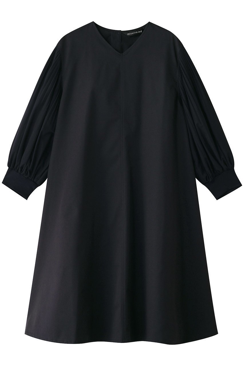 【ミズイロ インド/mizuiro ind】のpleats puff slv OP ワンピース 人気、トレンドファッション・服の通販 founy(ファニー) 　ファッション　Fashion　レディースファッション　Fashion for Women　ワンピース　Dresses　チュニック　Tunic Tops & Dresses　シューズ　Shoes, Footwear　シンプル　Simple, Minimal　スリーブ　Sleeve, Long Sleeve / Short Sleeve　チュニック　Tunic, Long Top　フレア　Flare, Flared　エレガント 上品　Elegant　 other-1|ID: prp329100004406058 ipo3291000000032872564