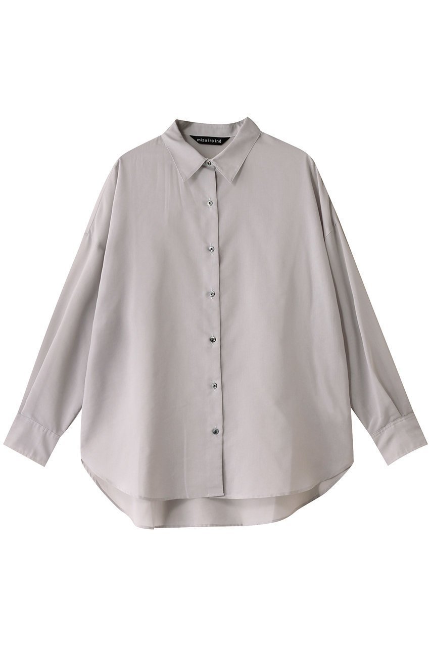 【ミズイロ インド/mizuiro ind】のsheer wide shirt シャツ インテリア・キッズ・メンズ・レディースファッション・服の通販 founy(ファニー) 　ファッション　Fashion　レディースファッション　WOMEN　トップス・カットソー　Tops/Tshirt　シャツ/ブラウス　Shirts/Blouses　2025年　2025　2025春夏・S/S　Ss,Spring/Summer,2025　インナー　Inner　キャミワンピース　Cami Dress　スリーブ　Sleeve　トレンド　Trend　ロング　Long　今季　This Season　夏　Summer　春　Spring　S/S・春夏　Ss・Spring/Summer　l.gray|ID: prp329100004406063 ipo3291000000030777290