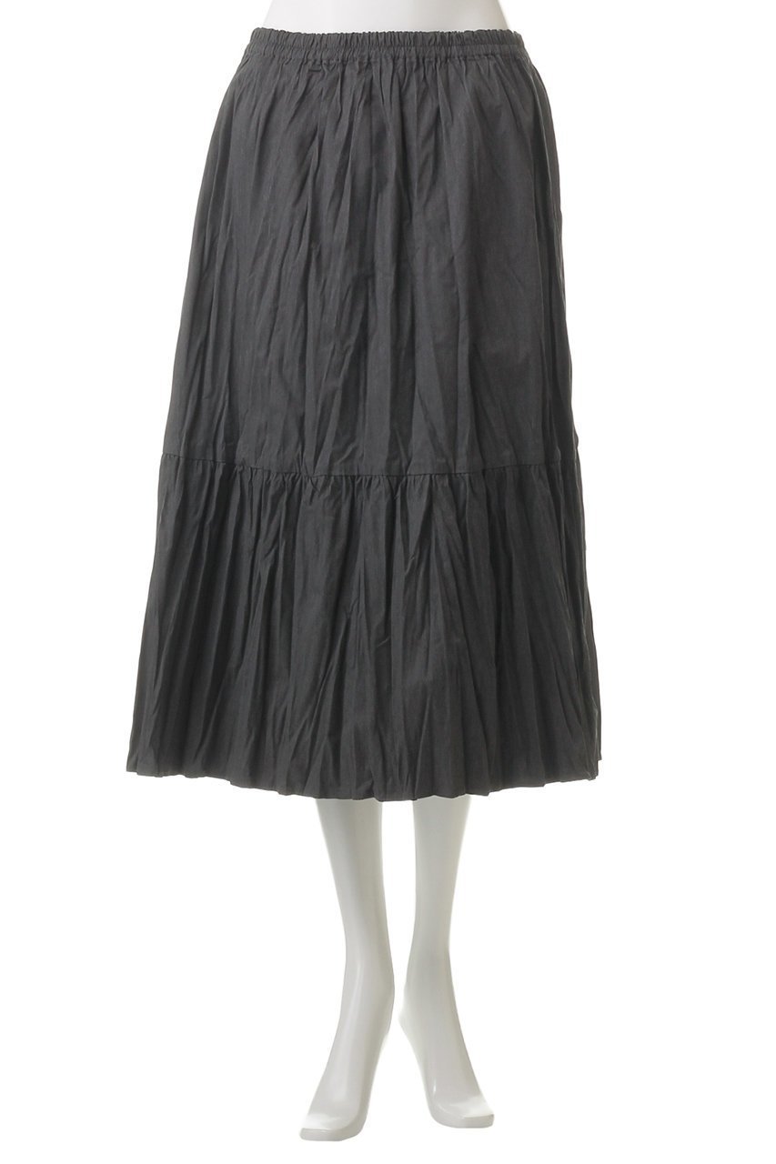 【ミズイロ インド/mizuiro ind】のwasher pleats tiered SK スカート 人気、トレンドファッション・服の通販 founy(ファニー) 　ファッション　Fashion　レディースファッション　Fashion for Women　スカート　Skirts　ロングスカート　Long Skirts / Maxi & Midi Skirts　シンプル　Simple, Minimal　フレア　Flare, Flared　ロング　Long, Long-Length　ワッシャー　Washer, Crinkled Finish　other-2|ID: prp329100004406064 ipo3291000000035334214