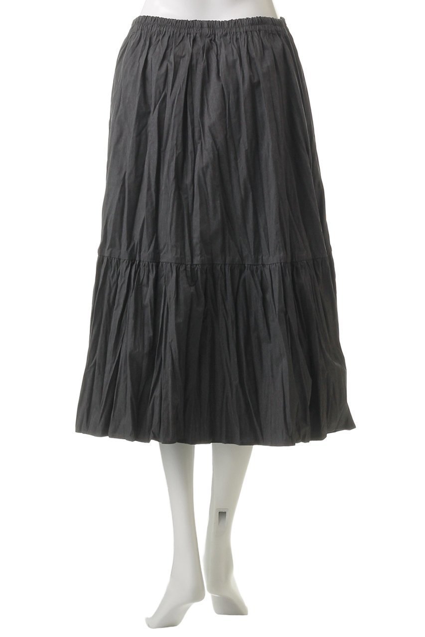 【ミズイロ インド/mizuiro ind】のwasher pleats tiered SK スカート 人気、トレンドファッション・服の通販 founy(ファニー) 　ファッション　Fashion　レディースファッション　Fashion for Women　スカート　Skirts　ロングスカート　Long Skirts / Maxi & Midi Skirts　シンプル　Simple, Minimal　フレア　Flare, Flared　ロング　Long, Long-Length　ワッシャー　Washer, Crinkled Finish　other-4|ID: prp329100004406064 ipo3291000000035334216