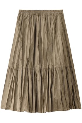 【ミズイロ インド/mizuiro ind】 washer pleats tiered SK スカート人気、トレンドファッション・服の通販 founy(ファニー) ファッション Fashion レディースファッション Fashion for Women スカート Skirts ロングスカート Long Skirts / Maxi & Midi Skirts プリーツ Pleats, Pleated ロング Long, Long-Length ワッシャー Washer, Crinkled Finish |ID:prp329100004406065