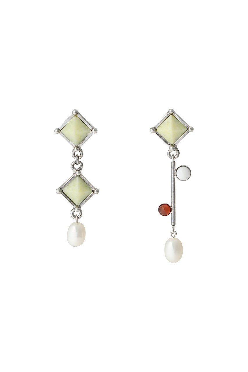 【アデル ビジュー/ADER bijoux】のLOULOU gem pearl ピアス インテリア・キッズ・メンズ・レディースファッション・服の通販 founy(ファニー) 　ファッション　Fashion　レディースファッション　Fashion for Women　ジュエリー　Jewelry　ファッションリング　Fashion Rings　イヤリング・フープ・ドロップタイプ　Hoop, Drop & Clip Earrings　アシンメトリー　Asymmetrical Style　イヤリング　Earrings　コレクション　Collection, Seasonal Line　パール　Pearl, Pearl Accent　リュクス　Luxury, Elegant, High-End, Chic　シルバー|ID: prp329100004406077 ipo3291000000035758701