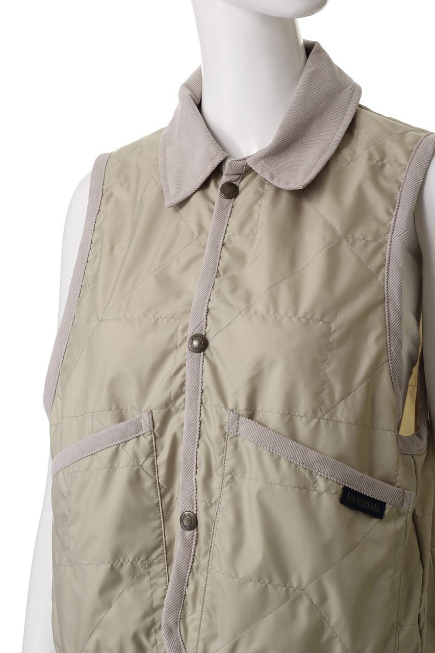 【ラベンハム/lavenham】のUNWADDED CROPPED RAYDON カラーベスト 人気、トレンドファッション・服の通販 founy(ファニー) 　ファッション　Fashion　レディースファッション　WOMEN　アウター　Coat Outerwear　ジャケット　Jackets　2024年　2024　2024春夏・S/S　Ss,Spring/Summer,2024　カットソー　Cut And Sew　キルト　Quilt　クロップド　Cropped　ジャケット　Jacket　ノースリーブ　No Sleeve　パターン　Pattern　フェミニン　Feminine　ベスト　Vest　エレガント 上品　Elegant　夏　Summer　other-5|ID: prp329100004406097 ipo3291000000031331051