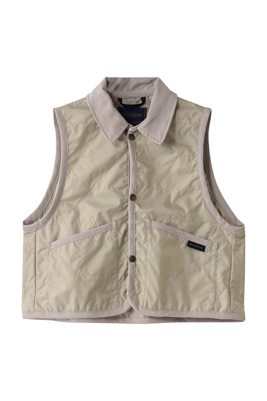 【ラベンハム/lavenham】のUNWADDED CROPPED RAYDON カラーベスト インテリア・キッズ・メンズ・レディースファッション・服の通販 founy(ファニー) 　ファッション　Fashion　レディースファッション　Fashion for Women　アウター　Coat / Outerwear Collection　レディースジャケット・軽アウター　Jackets　2024年　2024　2024春夏・S/S　Spring/Summer 2024 SS24　カットソー　Cut and Sewn Top　キルト　Quilt, Quilted Fabric　クロップド　Cropped, Short Length　ジャケット　Jacket, Outerwear　ノースリーブ　Sleeveless, No-Sleeve　パターン　Pattern, Design Print　フェミニン　Feminine, Girly　ベスト　Vest, Waistcoat　エレガント 上品　Elegant　夏　Summer　ナチュラルクレー|ID: prp329100004406097 ipo3291000000032963913