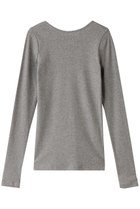 【ヒューエルミュージアム/hueLe Museum】の【hLM】ソフトテレコロングTシャツ 人気、トレンドファッション・服の通販 founy(ファニー) ファッション Fashion レディースファッション Fashion for Women トップス・カットソー Cut & Sew Tops シャツ・ブラウス・オフィスカジュアル Elegant Blouses & Button-Ups ロングTシャツ・Tシャツ Longline T-Shirts & Tees カットソー・ベーシックTシャツ Cut-and-Sewn Tops / Stretch Tees & Basics インナー Innerwear コンパクト Compact, Small Size シンプル Simple, Minimal スリーブ Sleeve, Long Sleeve / Short Sleeve ロング Long, Long-Length thumbnail グレー|ID: prp329100004406100 ipo3291000000032843602