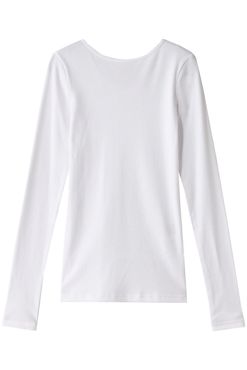 【ヒューエルミュージアム/hueLe Museum】の【hLM】ソフトテレコロングTシャツ インテリア・キッズ・メンズ・レディースファッション・服の通販 founy(ファニー) 　ファッション　Fashion　レディースファッション　Fashion for Women　トップス・カットソー　Cut & Sew Tops　シャツ・ブラウス・オフィスカジュアル　Elegant Blouses & Button-Ups　ロングTシャツ・Tシャツ　Longline T-Shirts & Tees　カットソー・ベーシックTシャツ　Cut-and-Sewn Tops / Stretch Tees & Basics　インナー　Innerwear　コンパクト　Compact, Small Size　シンプル　Simple, Minimal　スリーブ　Sleeve, Long Sleeve / Short Sleeve　ロング　Long, Long-Length　ホワイト|ID: prp329100004406100 ipo3291000000032843608