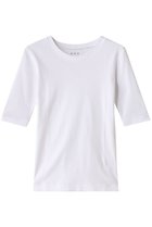 【スリー ドッツ/three dots】のファンデーションコットン Tシャツ 人気、トレンドファッション・服の通販 founy(ファニー) ファッション Fashion レディースファッション Fashion for Women トップス・カットソー Cut & Sew Tops シャツ・ブラウス・オフィスカジュアル Elegant Blouses & Button-Ups ロングTシャツ・Tシャツ Longline T-Shirts & Tees カットソー・ベーシックTシャツ Cut-and-Sewn Tops / Stretch Tees & Basics おすすめ Recommended / Our Picks インナー Innerwear ショート Short, Short Length シンプル Simple, Minimal スリーブ Sleeve, Long Sleeve / Short Sleeve ベーシック Basic, Essential エレガント 上品 Elegant thumbnail ホワイト|ID: prp329100004406102 ipo3291000000032870571