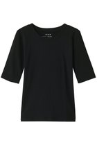 【スリー ドッツ/three dots】のファンデーションコットン Tシャツ 人気、トレンドファッション・服の通販 founy(ファニー) ファッション Fashion レディースファッション Fashion for Women トップス・カットソー Cut & Sew Tops シャツ・ブラウス・オフィスカジュアル Elegant Blouses & Button-Ups ロングTシャツ・Tシャツ Longline T-Shirts & Tees カットソー・ベーシックTシャツ Cut-and-Sewn Tops / Stretch Tees & Basics おすすめ Recommended / Our Picks インナー Innerwear ショート Short, Short Length シンプル Simple, Minimal スリーブ Sleeve, Long Sleeve / Short Sleeve ベーシック Basic, Essential エレガント 上品 Elegant thumbnail ブラック|ID: prp329100004406102 ipo3291000000032870576