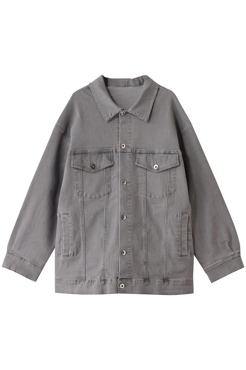 【スリー ドッツ/three dots】のルーズデニム ジャンパー インテリア・キッズ・メンズ・レディースファッション・服の通販 founy(ファニー) 　ファッション　Fashion　レディースファッション　WOMEN　アウター　Coat Outerwear　ジャケット　Jackets　シンプル　Simple　ジャケット　Jacket　デニム　Denim　春　Spring　ライトグレー|ID: prp329100004406105 ipo3291000000031604371