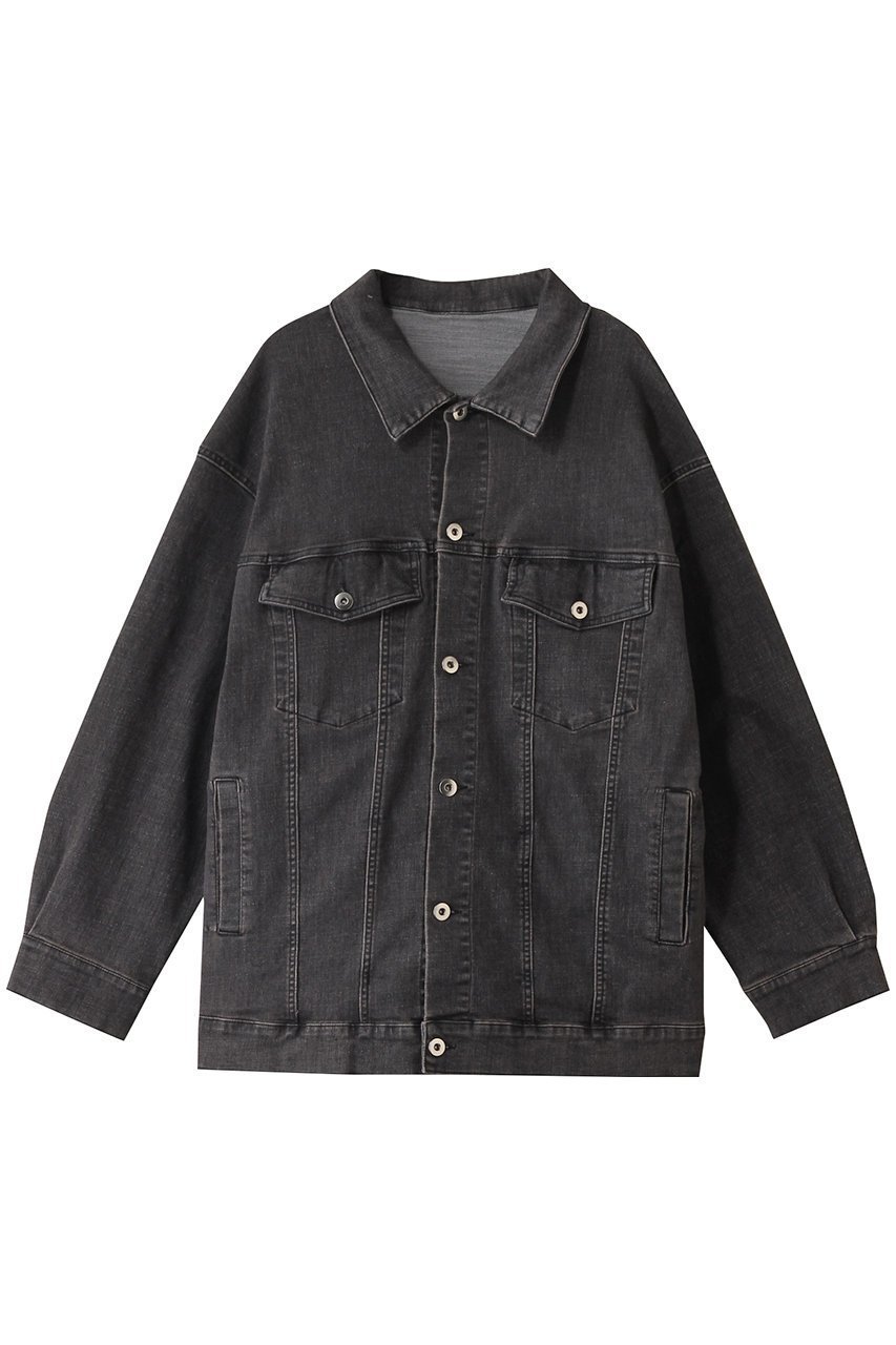 【スリー ドッツ/three dots】のルーズデニム ジャンパー インテリア・キッズ・メンズ・レディースファッション・服の通販 founy(ファニー) 　ファッション　Fashion　レディースファッション　WOMEN　アウター　Coat Outerwear　ジャケット　Jackets　シンプル　Simple　ジャケット　Jacket　デニム　Denim　春　Spring　ソフトブラック|ID: prp329100004406105 ipo3291000000031604372