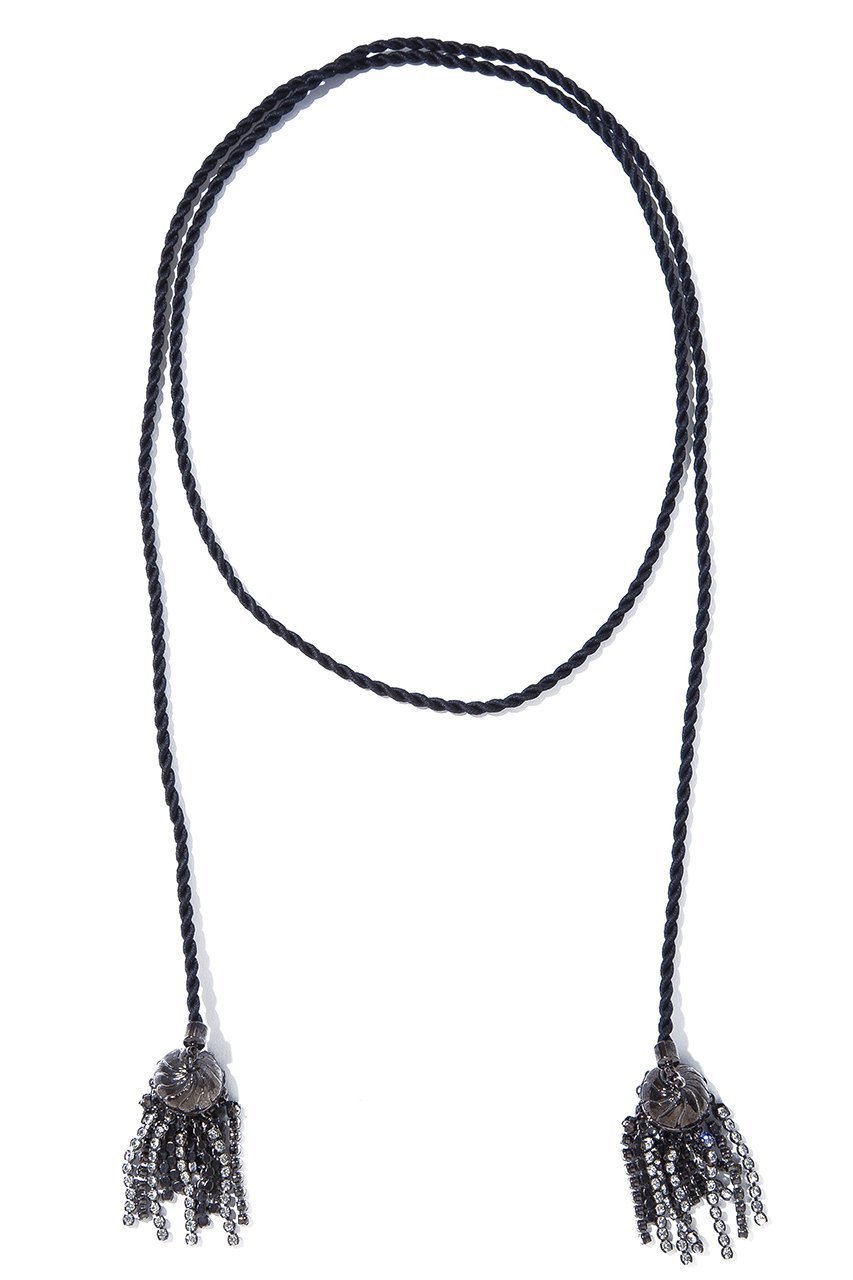 【イリスフォーセブン/IRIS 47】のpalace fringe ネックレス インテリア・キッズ・メンズ・レディースファッション・服の通販 founy(ファニー) 　ファッション　Fashion　レディースファッション　Fashion for Women　ジュエリー　Jewelry　ファッションリング　Fashion Rings　ネックレス　Necklaces & Pendants　おすすめ　Recommended / Our Picks　シルク　Silk, 100% Silk　スマート　Smart, Elegant　タッセル　Tassel, Fringe　ネックレス　Necklace, Pendant Necklace　フリンジ　Fringe, Tassel　ボトム　Bottoms, Lower Wear　モチーフ　Motif, Design Theme　モノトーン　Monotone, Black and White　ブラック|ID: prp329100004408471 ipo3291000000030790306
