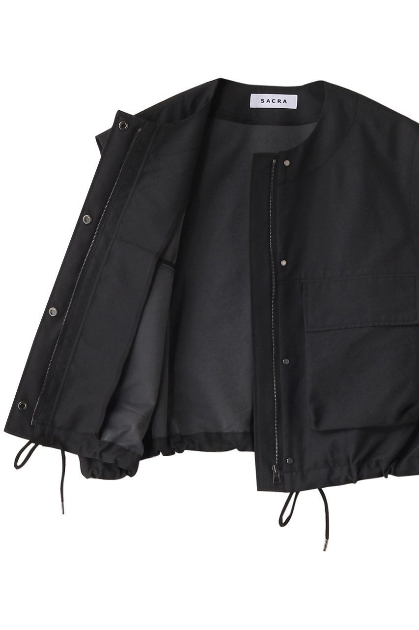 【サクラ/SACRA】のコットンポリエステルタンブラーフィニッシュベスト 人気、トレンドファッション・服の通販 founy(ファニー) 　ファッション　Fashion　レディースファッション　WOMEN　アウター　Coat Outerwear　ジャケット　Jackets　イタリア　Italy　クロップド　Cropped　ジャケット　Jacket　バランス　Balance　パッチ　Patch　ベスト　Vest　ポケット　Pocket　ワッシャー　Washer　other-6|ID: prp329100004408509 ipo3291000000031330629