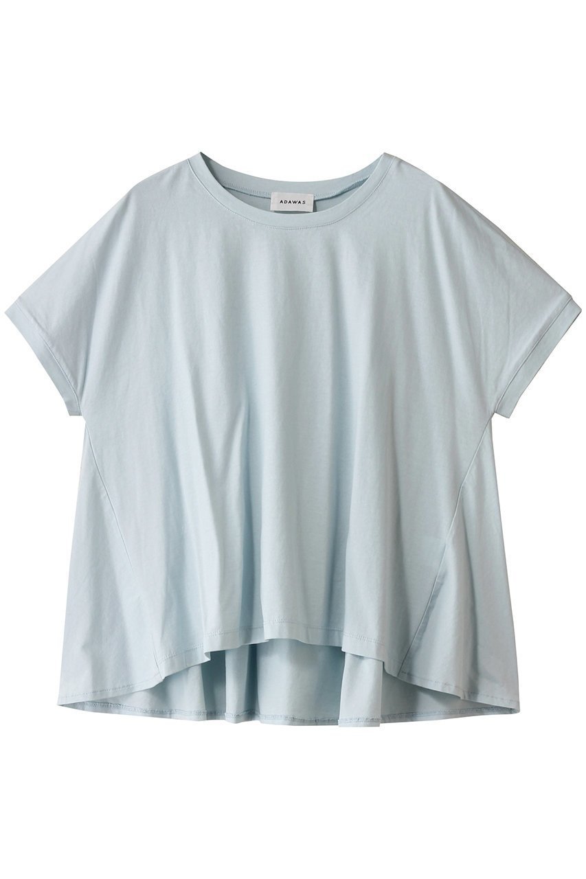 【アダワス/ADAWAS】のHIGH-TWIST コットンジャージー フレアTシャツ インテリア・キッズ・メンズ・レディースファッション・服の通販 founy(ファニー) 　ファッション　Fashion　レディースファッション　Fashion for Women　トップス・カットソー　Cut & Sew Tops　シャツ・ブラウス・オフィスカジュアル　Elegant Blouses & Button-Ups　ロングTシャツ・Tシャツ　Longline T-Shirts & Tees　カットソー・ベーシックTシャツ　Cut-and-Sewn Tops / Stretch Tees & Basics　インナー　Innerwear　カーディガン　Cardigan, Knitwear　ショート　Short, Short Length　ジャケット　Jacket, Outerwear　スリーブ　Sleeve, Long Sleeve / Short Sleeve　ドレープ　Drape, Draping Fabric　フレア　Flare, Flared　夏　Summer　アクア|ID: prp329100004408514 ipo3291000000032795959