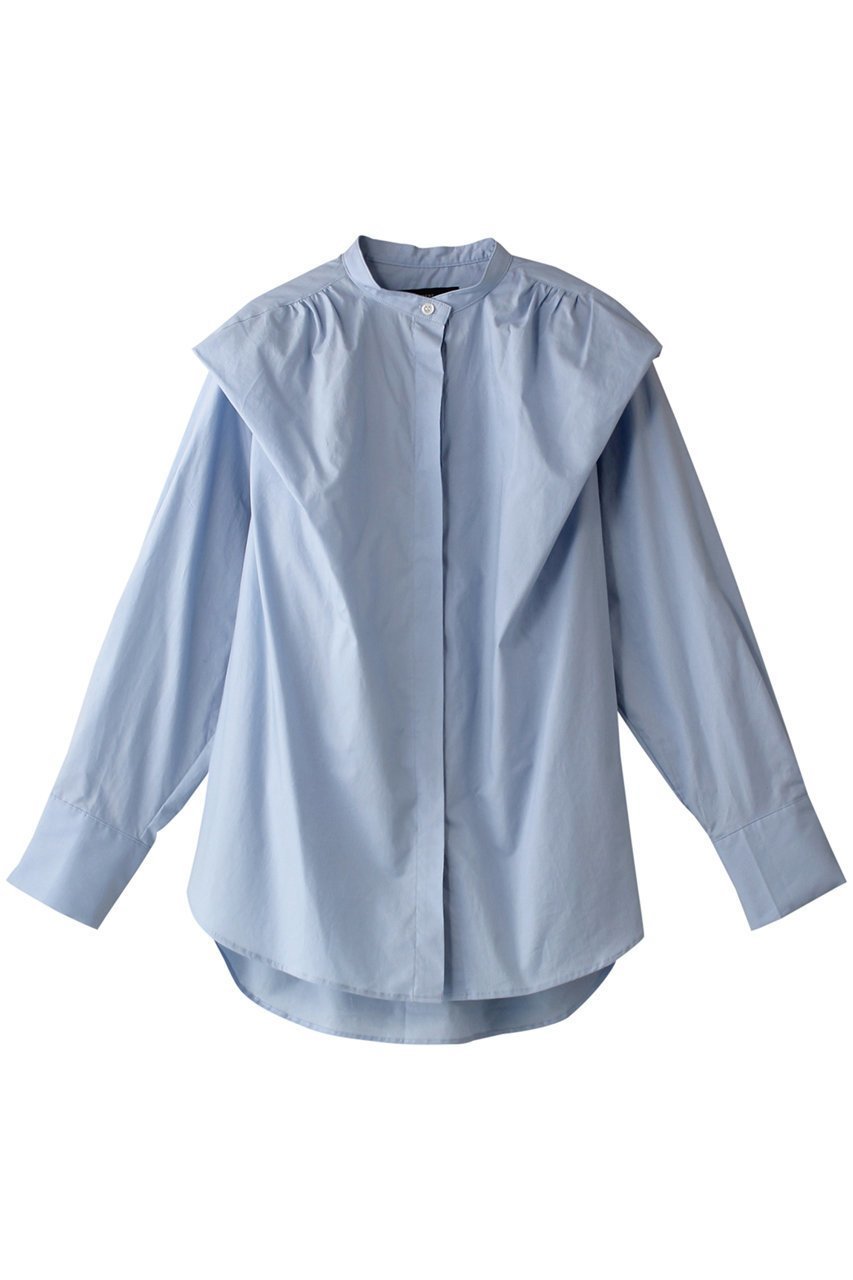 【フローレント/FLORENT】のシルキータイプライターシャツ インテリア・キッズ・メンズ・レディースファッション・服の通販 founy(ファニー) 　ファッション　Fashion　レディースファッション　Fashion for Women　トップス・カットソー　Cut & Sew Tops　シャツ・ブラウス・オフィスカジュアル　Elegant Blouses & Button-Ups　スリーブ　Sleeve, Long Sleeve / Short Sleeve　ロング　Long, Long-Length　サックス|ID: prp329100004408520 ipo3291000000032907643