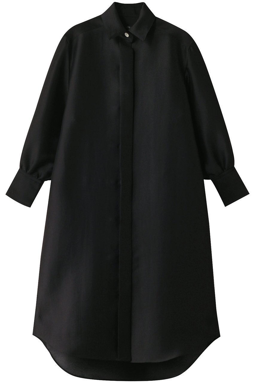 【エムフィル/M Fil】のシルキー Wクロス ロングワンピース インテリア・キッズ・メンズ・レディースファッション・服の通販 founy(ファニー) 　ファッション　Fashion　レディースファッション　Fashion for Women　ワンピース　Dresses　チュニック　Tunic Tops & Dresses　チュニック　Tunic, Long Top　トレンド　Trend, Trending Now　バランス　Balance, Style Balance　モノトーン　Monotone, Black and White　リュクス　Luxury, Elegant, High-End, Chic　リラックス　Relax, Relaxed Fit　ロング　Long, Long-Length　ブラック|ID: prp329100004408534 ipo3291000000032875134