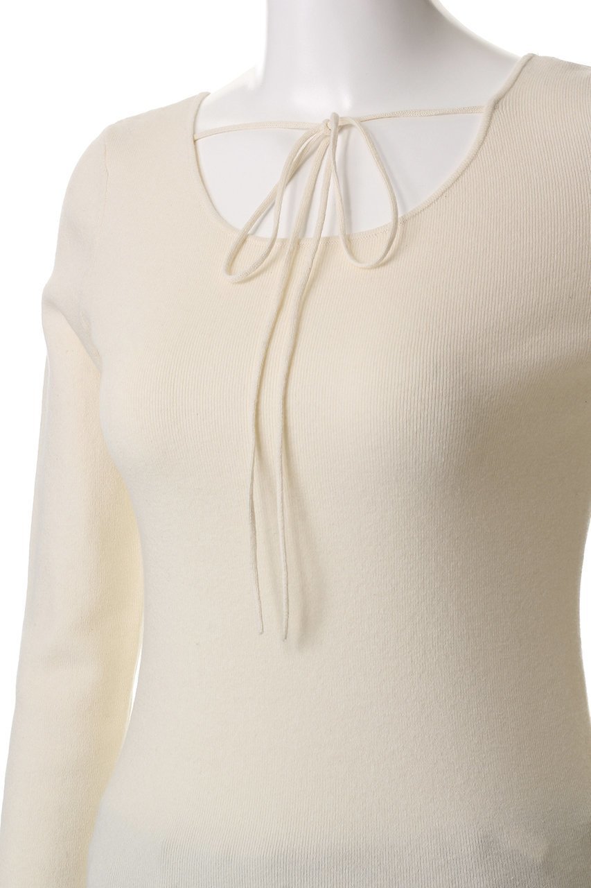 【クラネ/CLANE】のARRANGE RIBBON KNIT TOPS/ニット 人気、トレンドファッション・服の通販 founy(ファニー) 　ファッション　Fashion　レディースファッション　WOMEN　トップス・カットソー　Tops/Tshirt　ニット　Knit Tops　プルオーバー　Pullover　ストレッチ　Stretch　フロント　Front　ベーシック　Basic　リボン　Ribbon　other-5|ID: prp329100004408537 ipo3291000000031330689