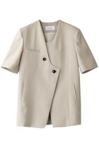 【アキラナカ/AKIRANAKA】のGlenda アシンメトリーノーカラージャケット 人気、トレンドファッション・服の通販 founy(ファニー) ファッション Fashion レディースファッション Fashion for Women アウター Coat / Outerwear Collection レディースジャケット・軽アウター Jackets ノーカラージャケット / シンプル上品コーデ Collarless Jackets ジャケット Jacket, Outerwear フォーマル Formal, Dressy モダン Modern, Contemporary thumbnail ベージュ|ID: prp329100004408539 ipo3291000000032962327