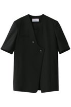 【アキラナカ/AKIRANAKA】のGlenda アシンメトリーノーカラージャケット 人気、トレンドファッション・服の通販 founy(ファニー) ファッション Fashion レディースファッション Fashion for Women アウター Coat / Outerwear Collection レディースジャケット・軽アウター Jackets ノーカラージャケット / シンプル上品コーデ Collarless Jackets ジャケット Jacket, Outerwear フォーマル Formal, Dressy モダン Modern, Contemporary thumbnail ブラック|ID: prp329100004408539 ipo3291000000032962331